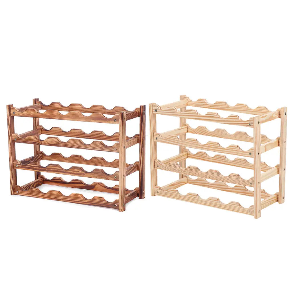 European Solid Wood Bottle Shelf Holder Creative Design