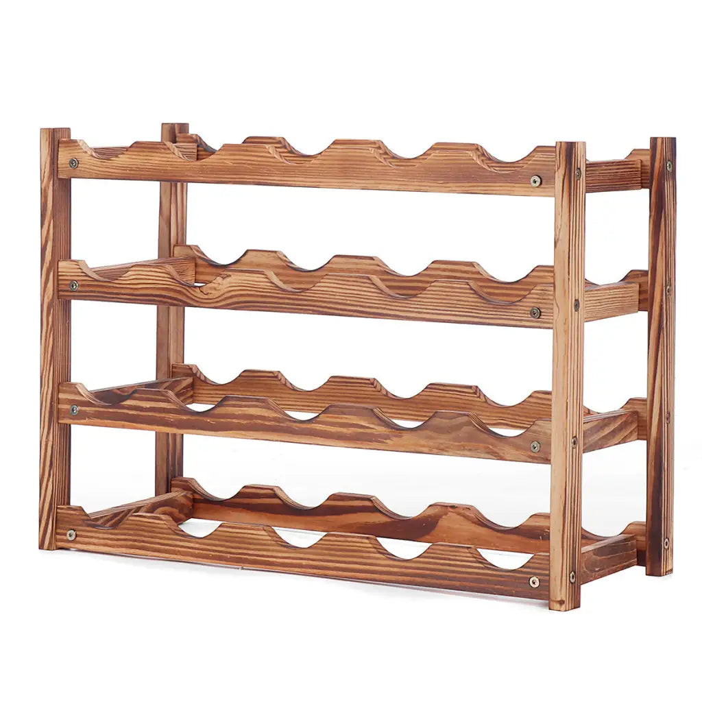 European Solid Wood Bottle Shelf Holder Creative Design