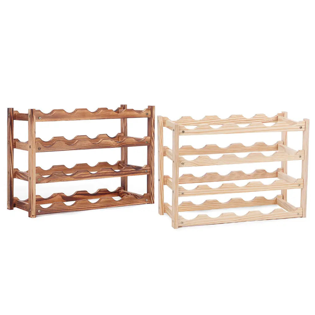 European Solid Wood Bottle Shelf Holder Creative Design