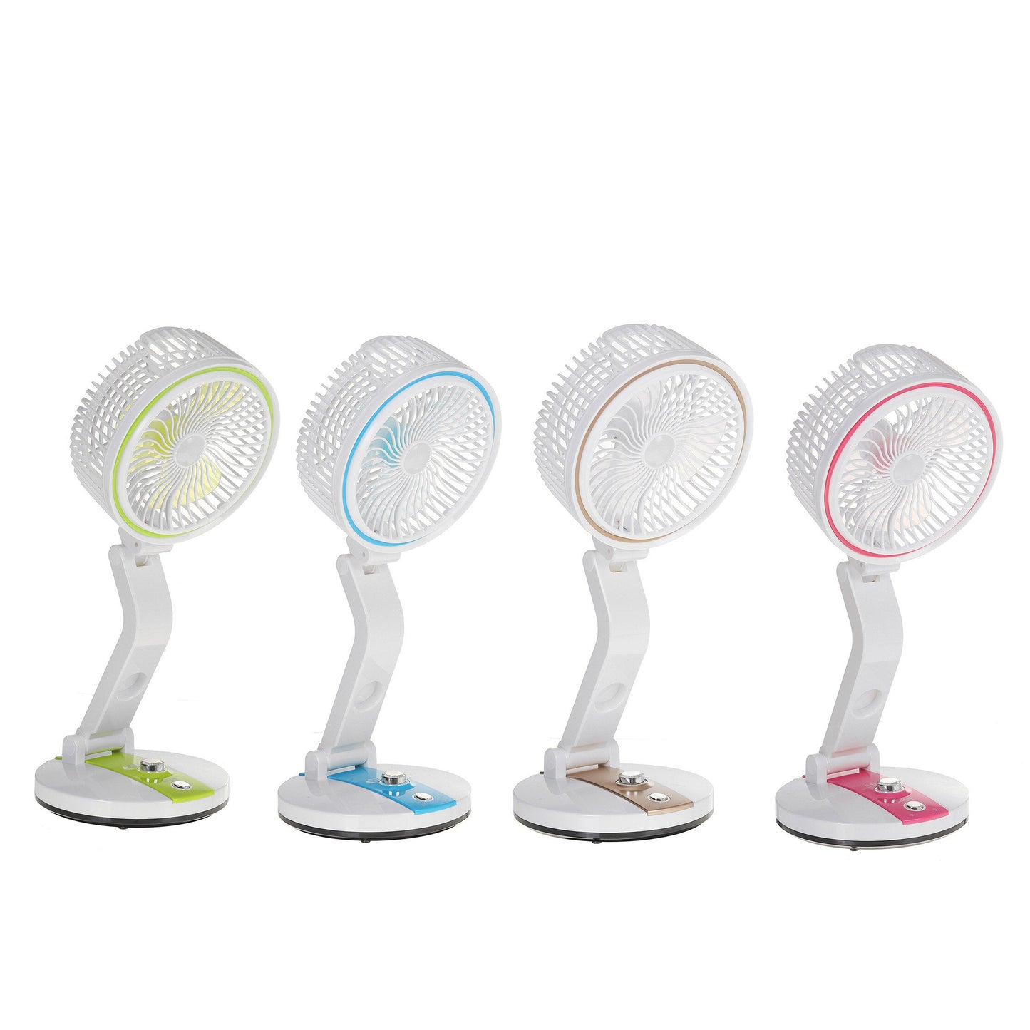 Foldable Mini Desktop Fan Usb Rechargeable Low Noise 2 Gear