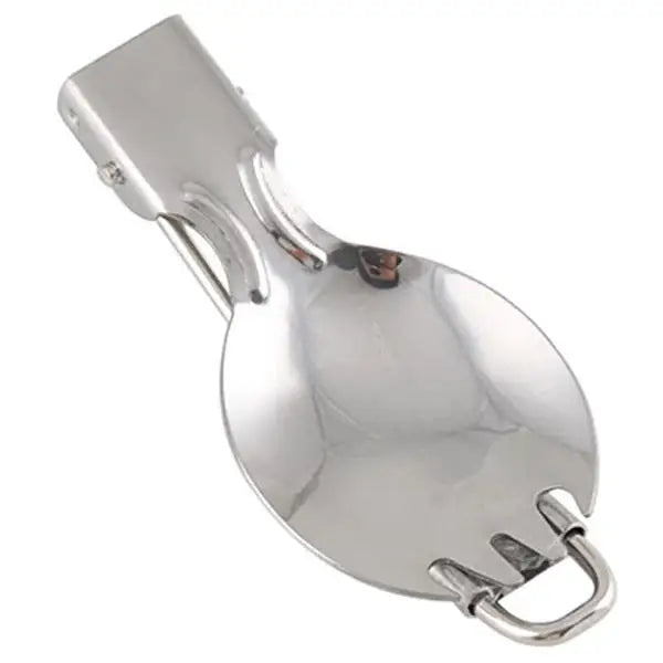 Foldable Stainless Steel Spork Spoon Fork Portable Cookout