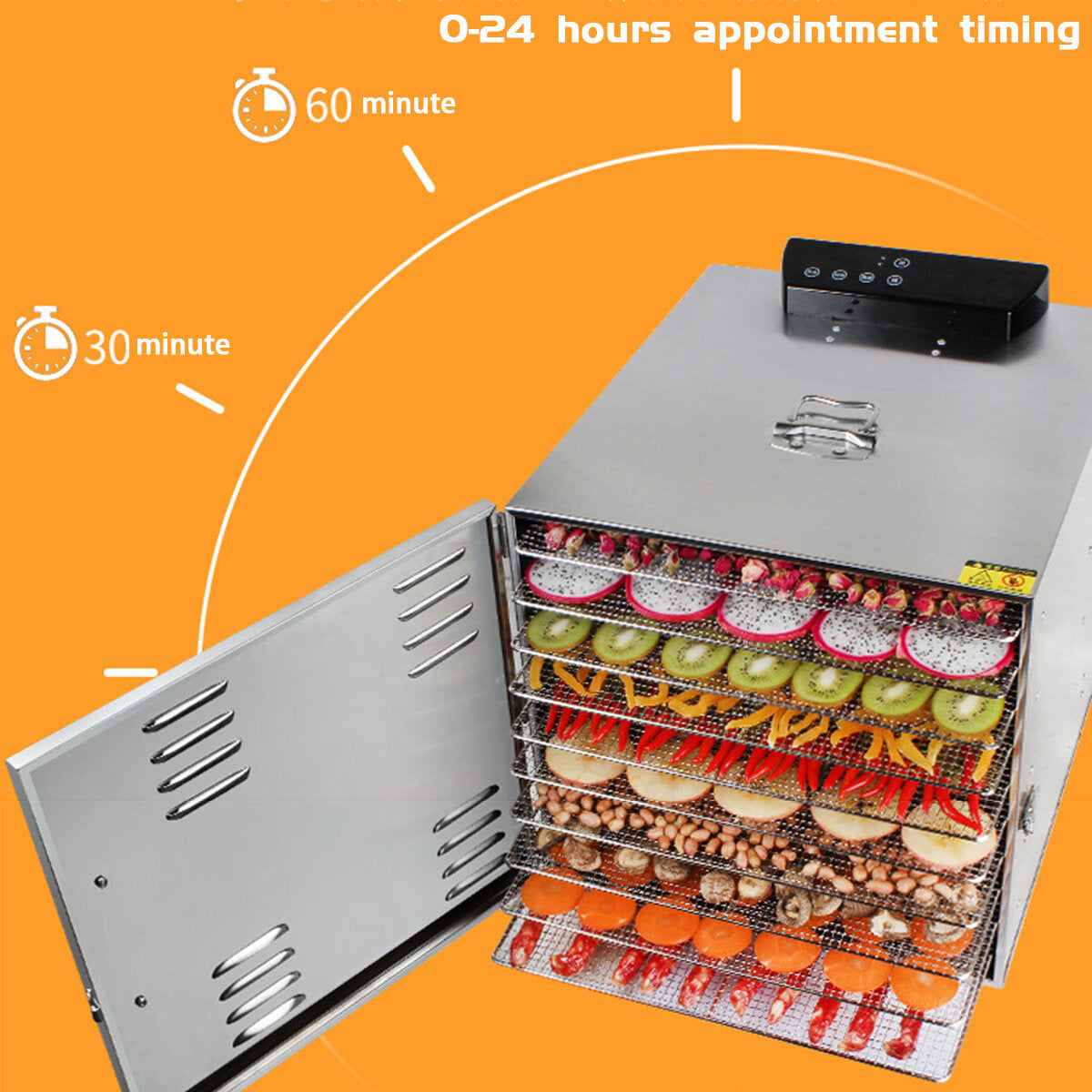 Food Dehydrator 220v 1000w Stainless Steel Yogurt Fruit