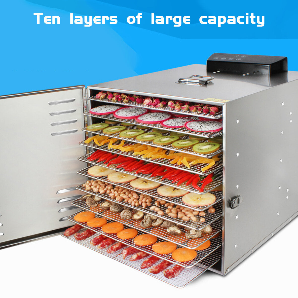Food Dehydrator 220v 1000w Stainless Steel Yogurt Fruit
