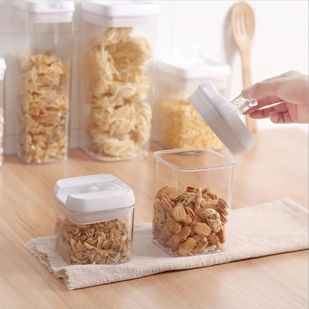 Food Storage Containers - 4pcs Airtight Plastic