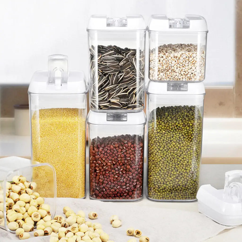 Food Storage Containers - 4pcs Airtight Plastic