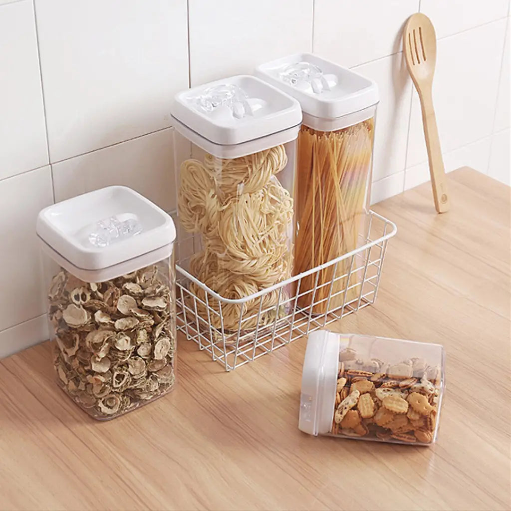 Food Storage Containers - 4pcs Airtight Plastic