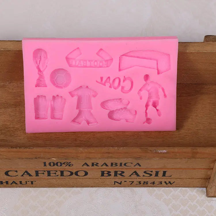 Football Silicone Fondant Soap Cake Mold Cupcake Jelly