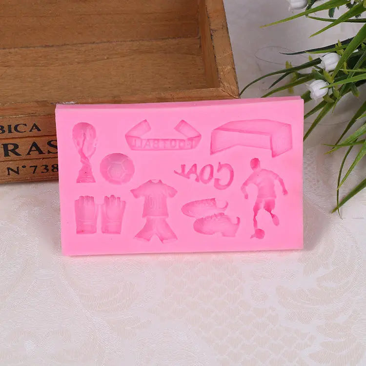 Football Silicone Fondant Soap Cake Mold Cupcake Jelly