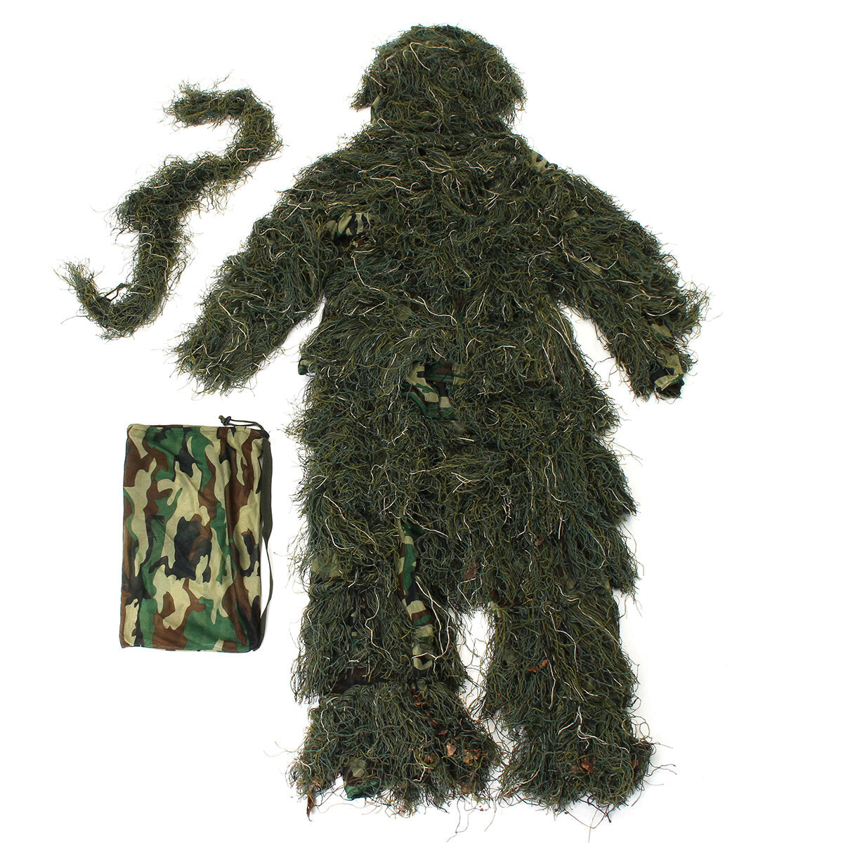 Ghillie Suit Camo 3d Woodland Camouflage Forest Hunting Hide