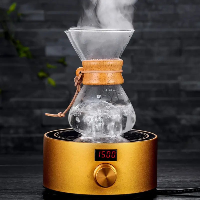 Glass Coffee Kettle Stainless Steel Brewer