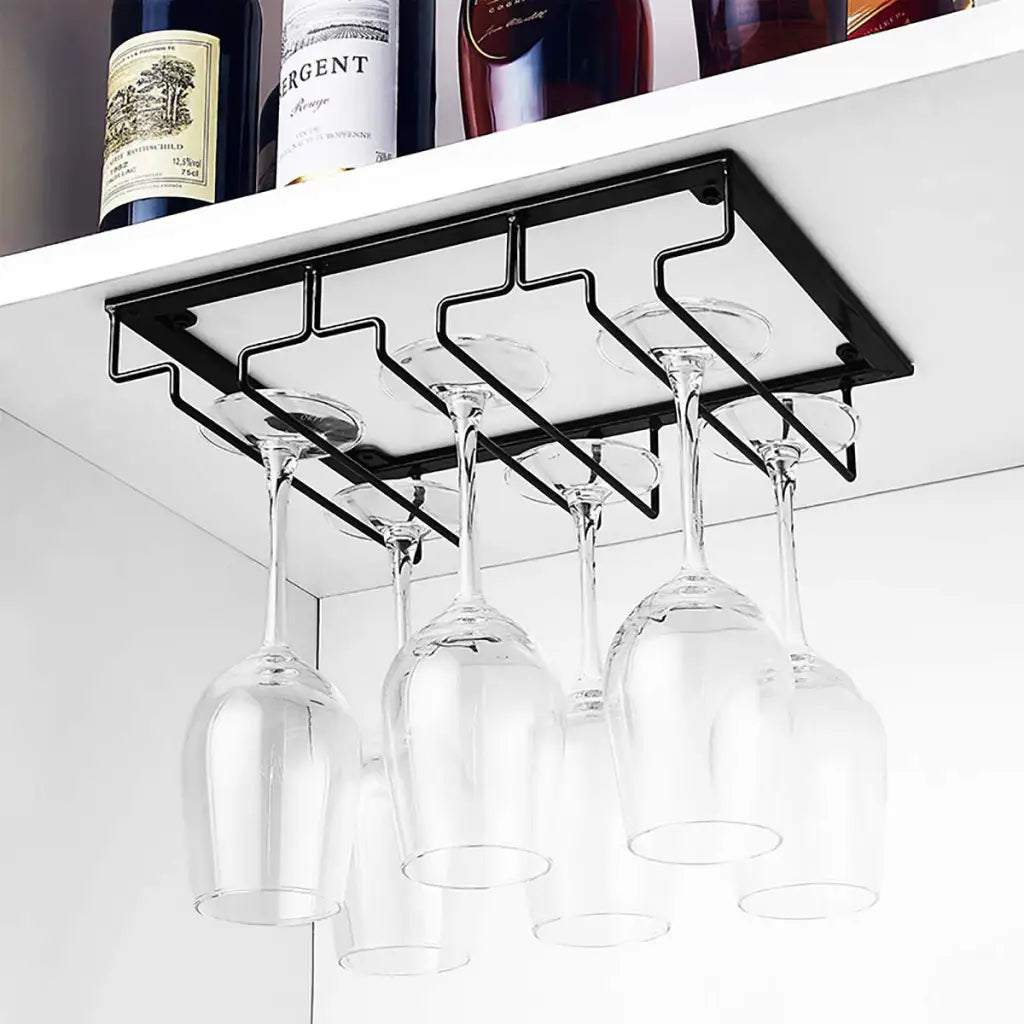 Glass Rack Holder - Cabinet Hanging Shelf