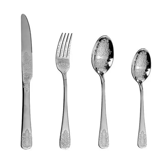 Gold Cutlery Set Luxury Flatware Kit