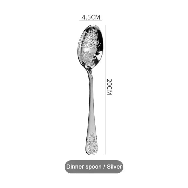 Gold Cutlery Set Luxury Flatware Kit