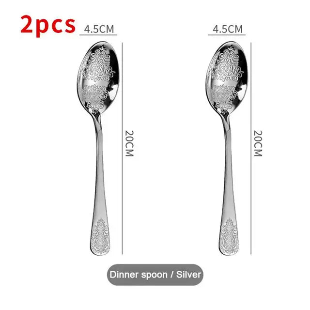 Gold Cutlery Set Luxury Flatware Kit