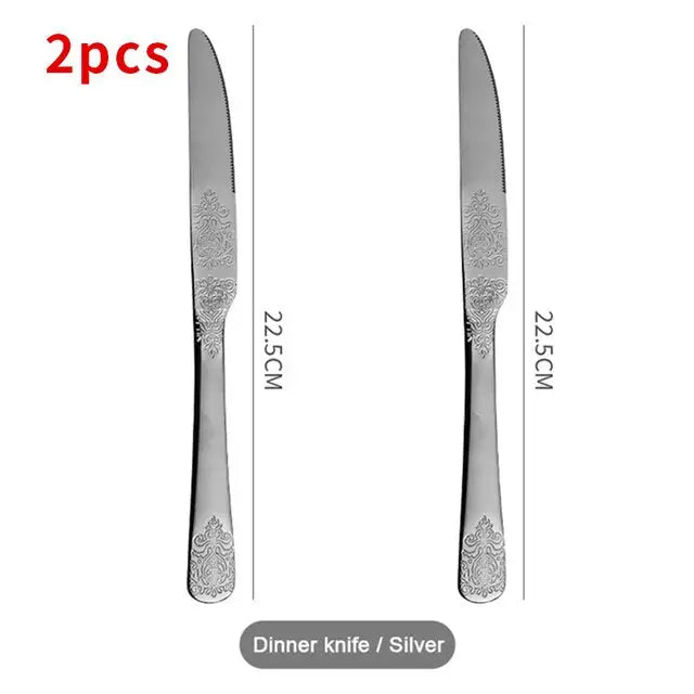 Gold Cutlery Set Luxury Flatware Kit