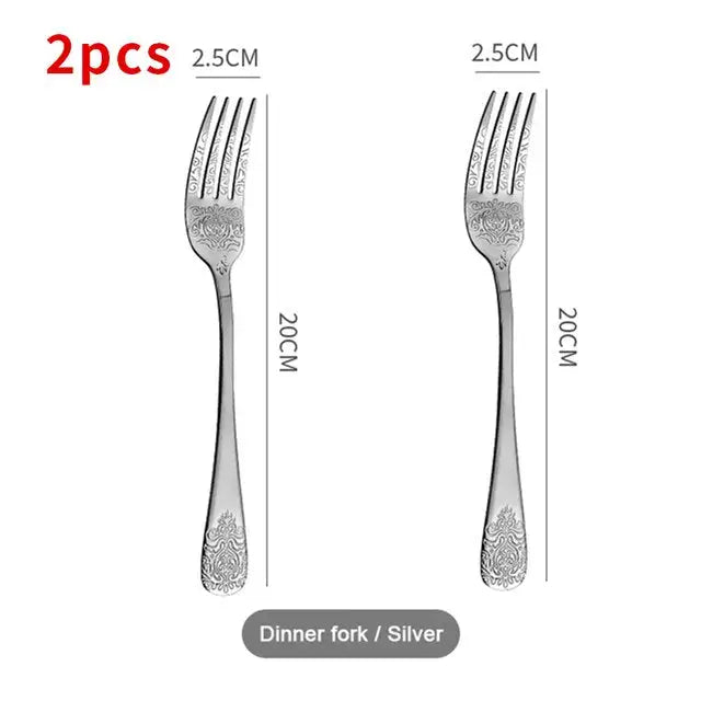 Gold Cutlery Set Luxury Flatware Kit