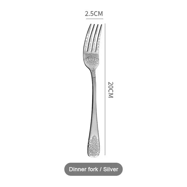 Gold Cutlery Set Luxury Flatware Kit