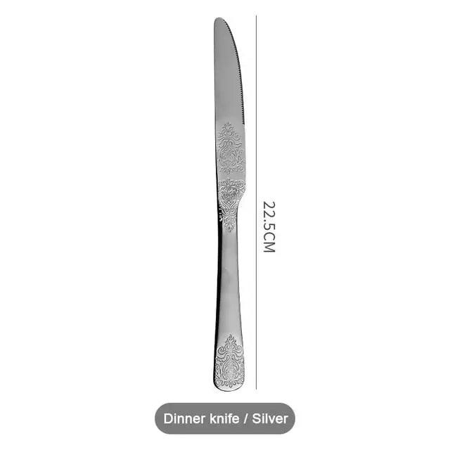 Gold Cutlery Set Luxury Flatware Kit
