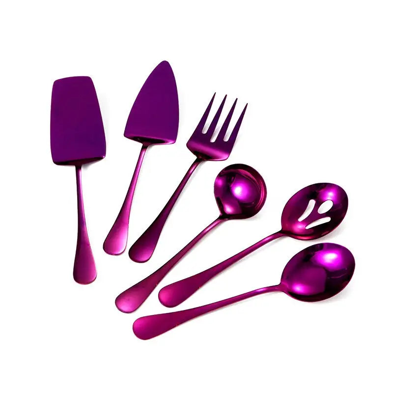 Gold Stainless Steel Western Tableware Set