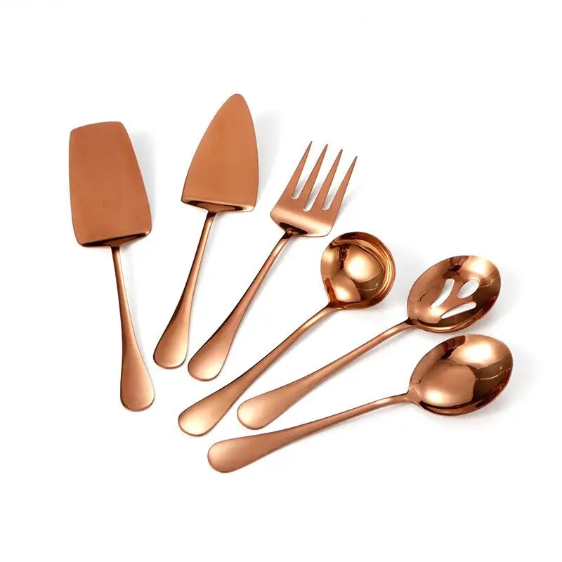 Gold Stainless Steel Western Tableware Set