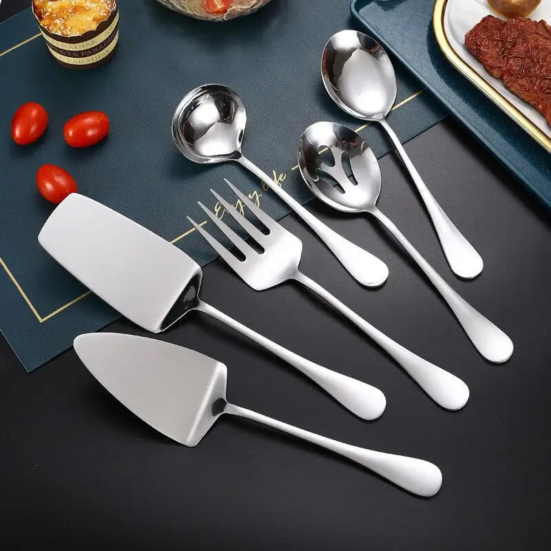 Gold Stainless Steel Western Tableware Set