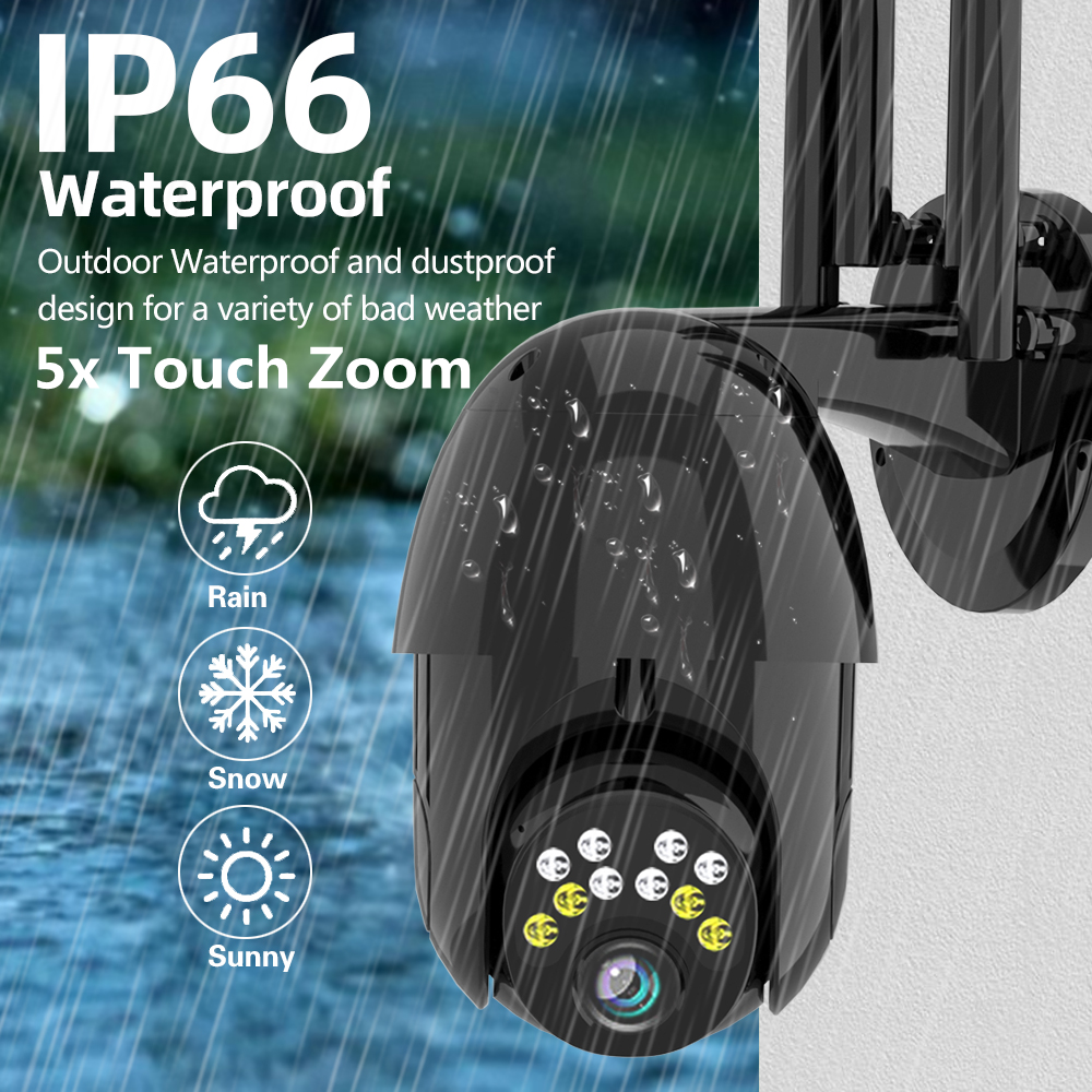 Guudgo 1080p 10led 5x Zoom Hd Outdoor Ptz Ip Camera Two Way