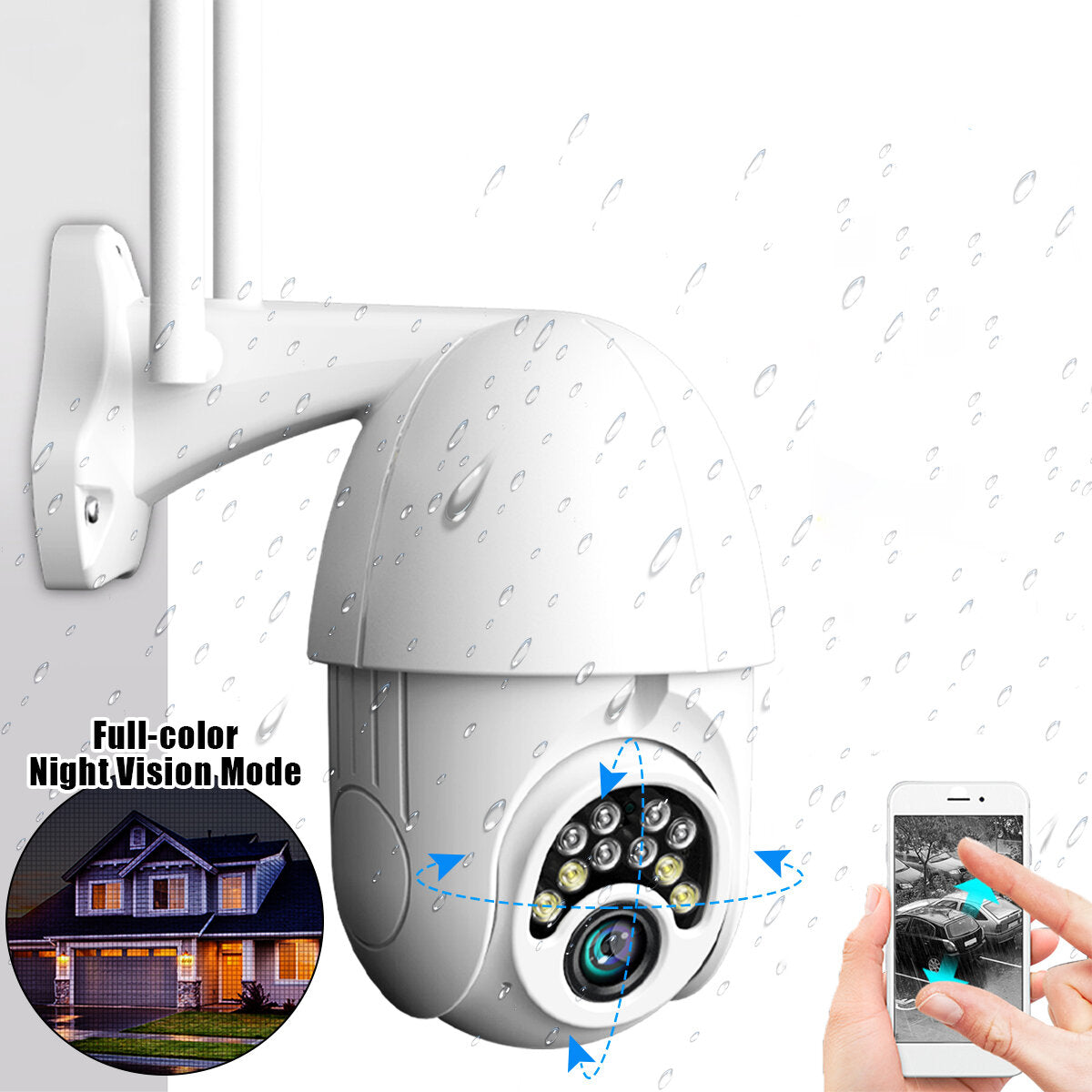 Guudgo 10led 5x Zoom Hd 2mp Ip Security Camera Wifi Wireless