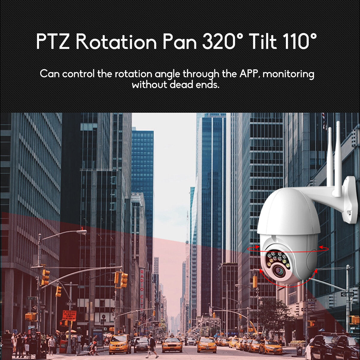 Guudgo 10led 5x Zoom Hd 2mp Ip Security Camera Wifi Wireless