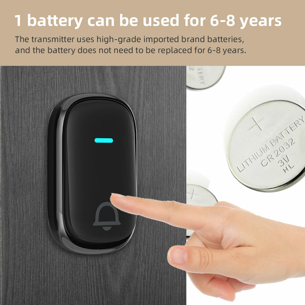 Guudgo Hd15 433mhz Led Indicator Wireless Doorbell