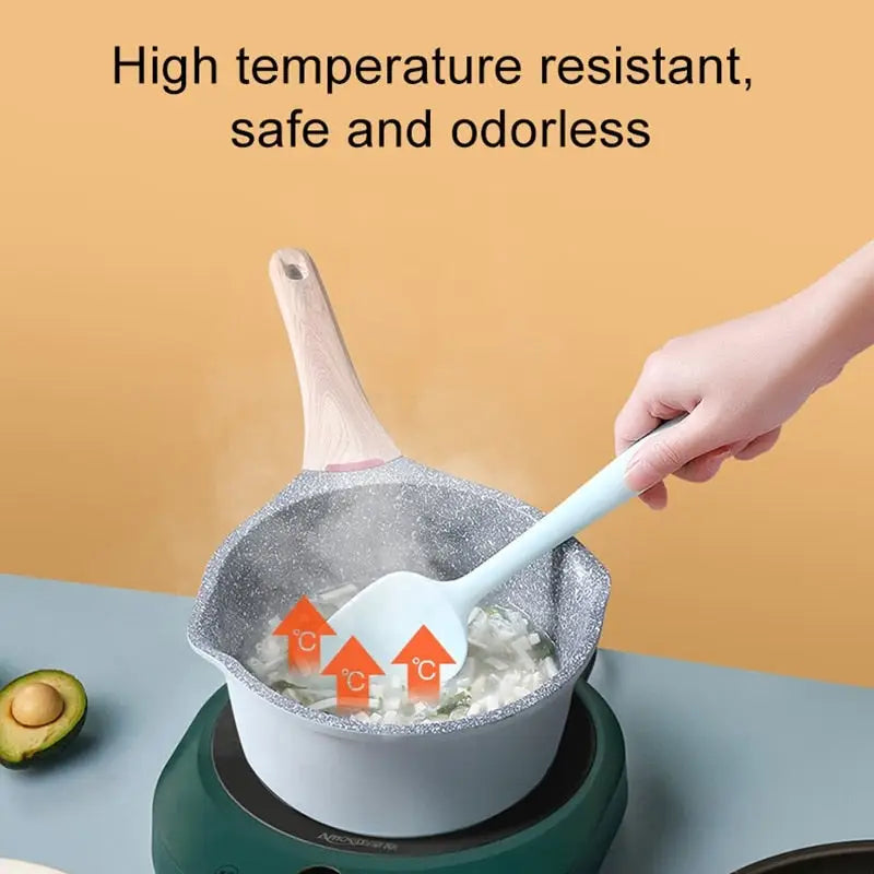 Heat Resistant Silicone Spoon Scraper - Cake & Ice Cream