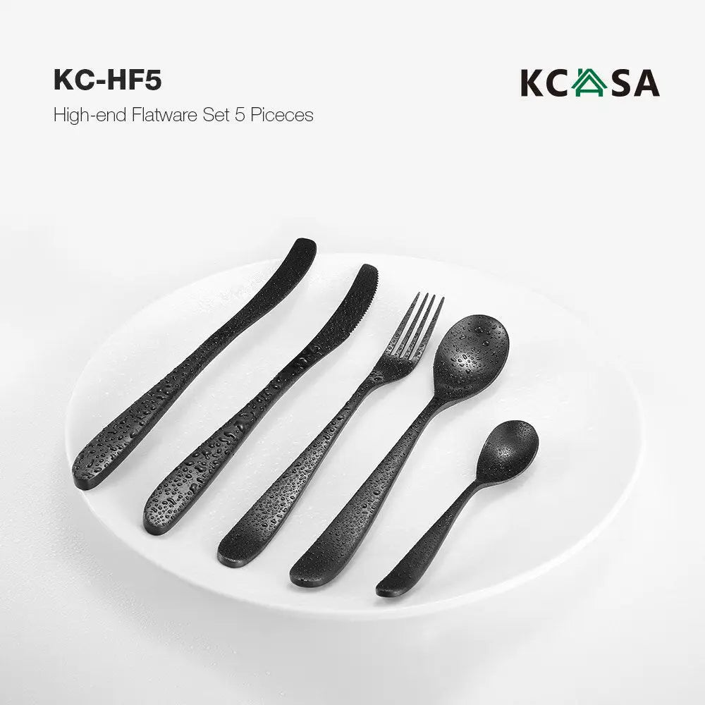 High-end Steel Flatware Set Dinnerware 5pcs