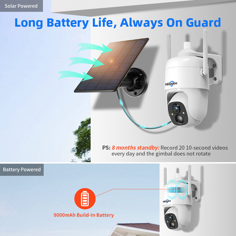 Hiseeu 1080p Cloud Ai Wifi Video Security Surveillance