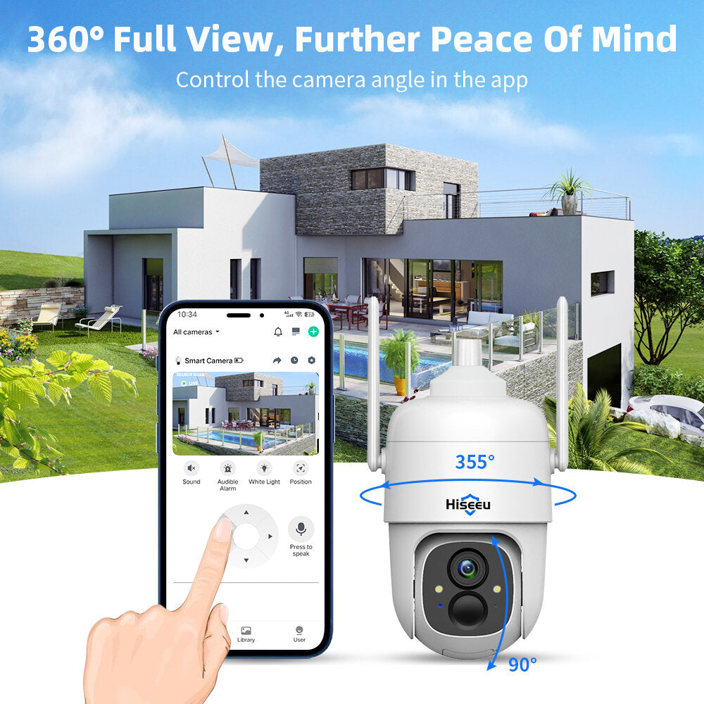 Hiseeu 1080p Cloud Ai Wifi Video Security Surveillance
