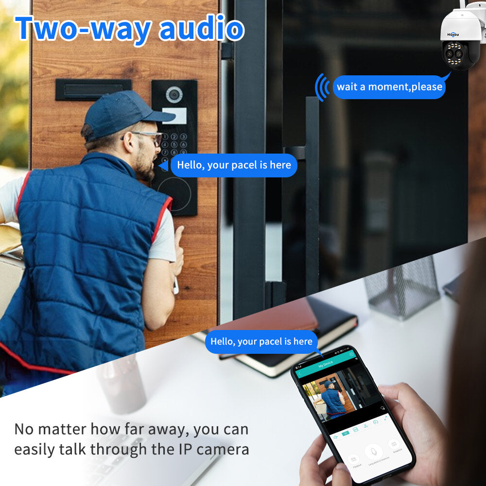 Hiseeu 8mp 4k Ptz Wifi Ip Camera Outdoor Security Protection