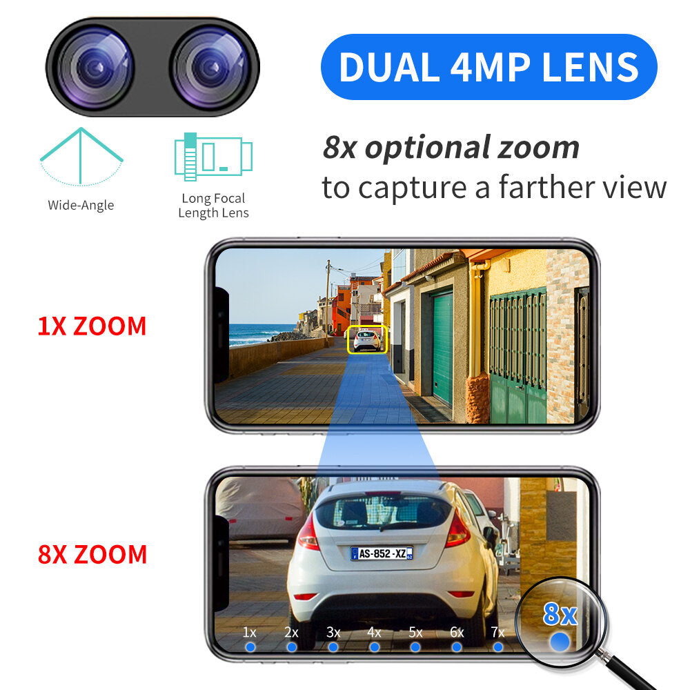 Hiseeu 8mp 4k Ptz Wifi Ip Camera Outdoor Security Protection