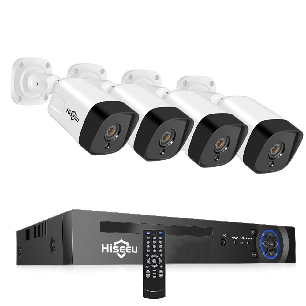 Hiseeu Poe H.265+ Security 5mp Ip Camera Support Audio Night