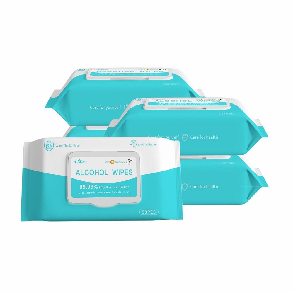 Household 99.9% Sterilization Alcohol Wipes Clean Protective
