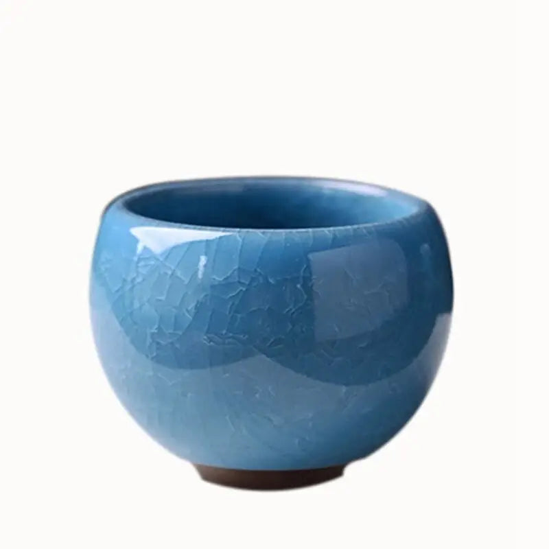 Ice Cracking Ceramic Tea Cup - Porcelain