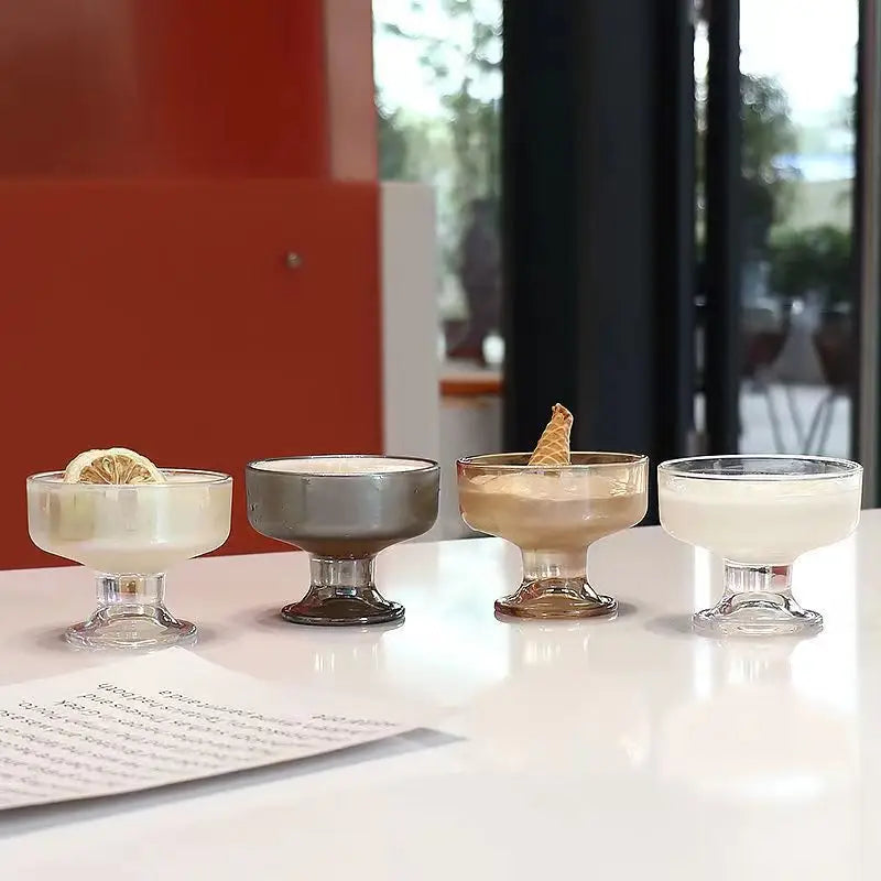Ice Cream Glass Dessert Cup Fruit Bowl