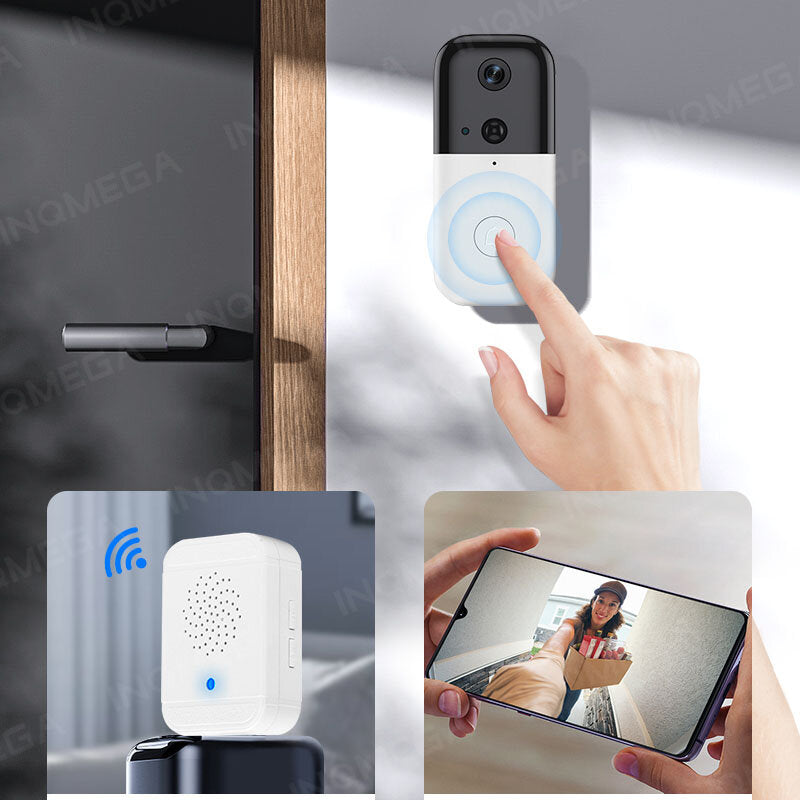 Inqmega Wifi Doorbell Camera 140 Viewing Angle Video Calls