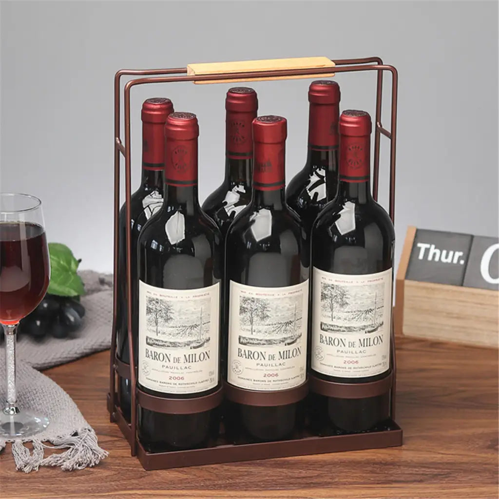 Iron Bottle Holder Rack Kitchen Storage
