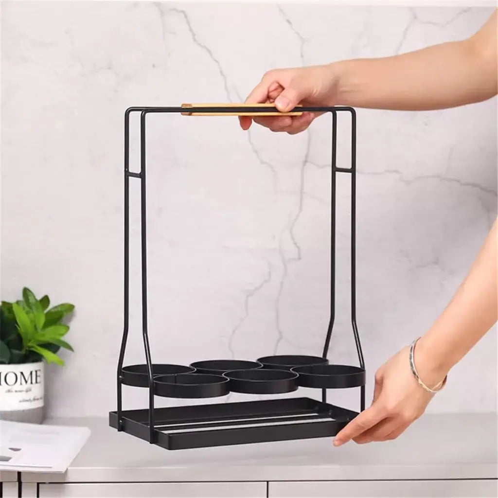 Iron Bottle Holder Rack Kitchen Storage