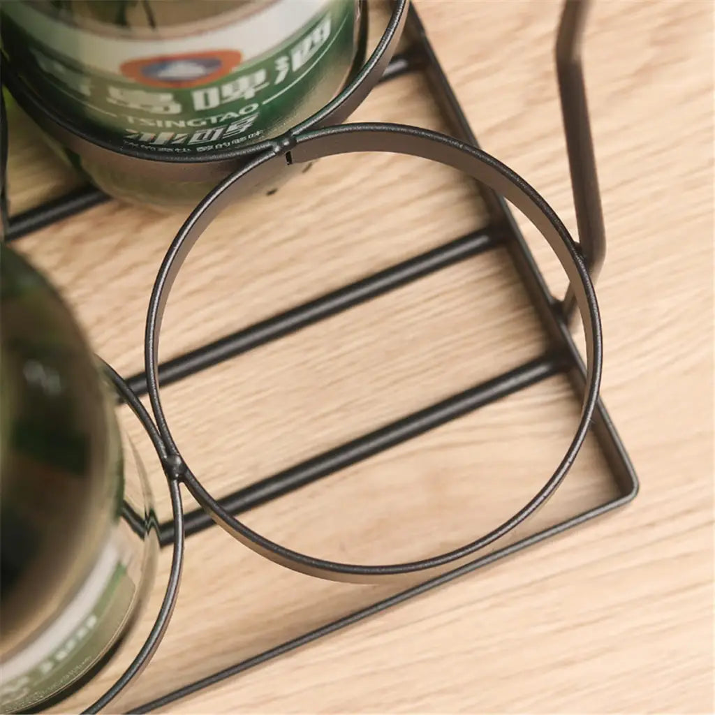 Iron Bottle Holder Rack Kitchen Storage
