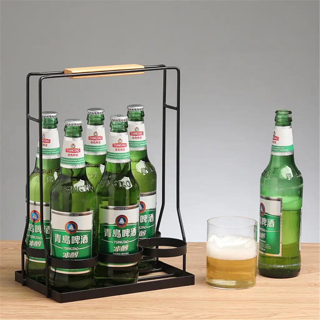 Iron Bottle Holder Rack Kitchen Storage