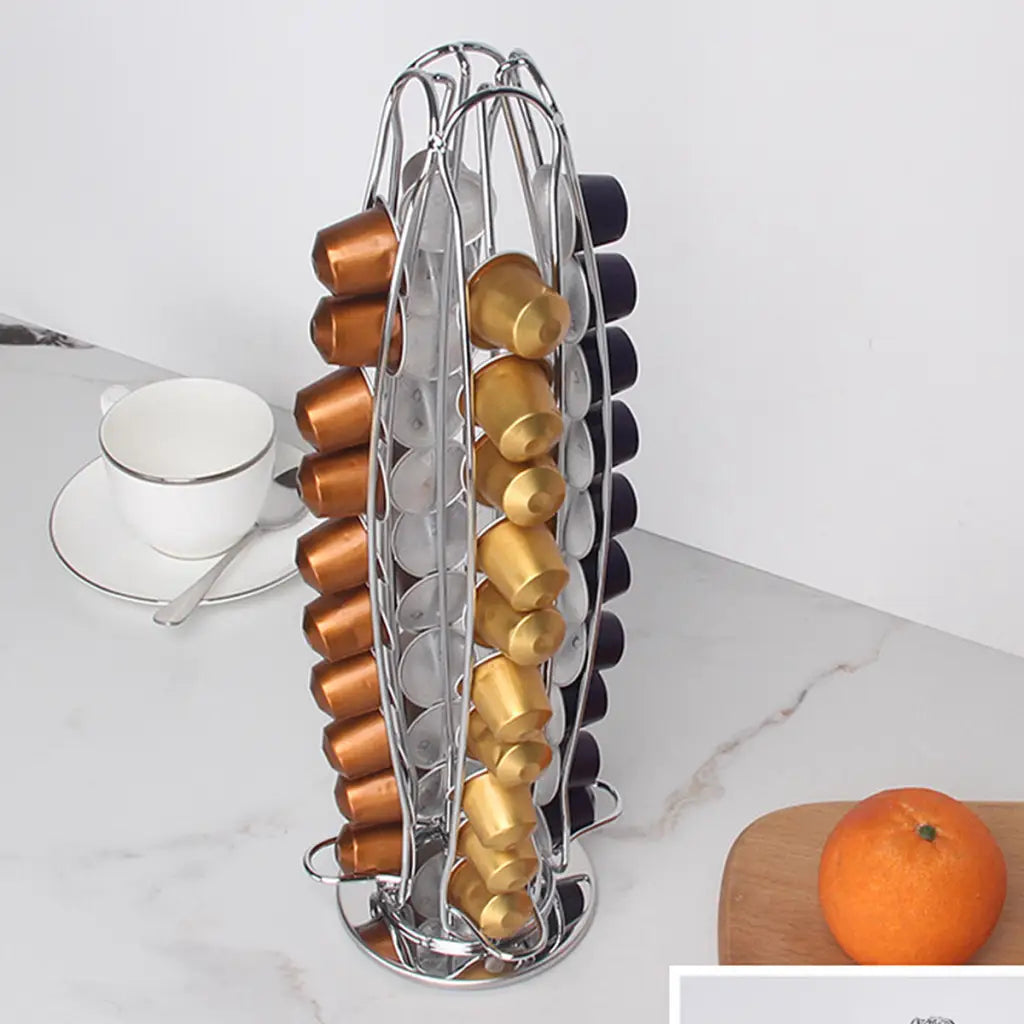 Iron Electroplating Coffee Capsules Stand Storage Rack
