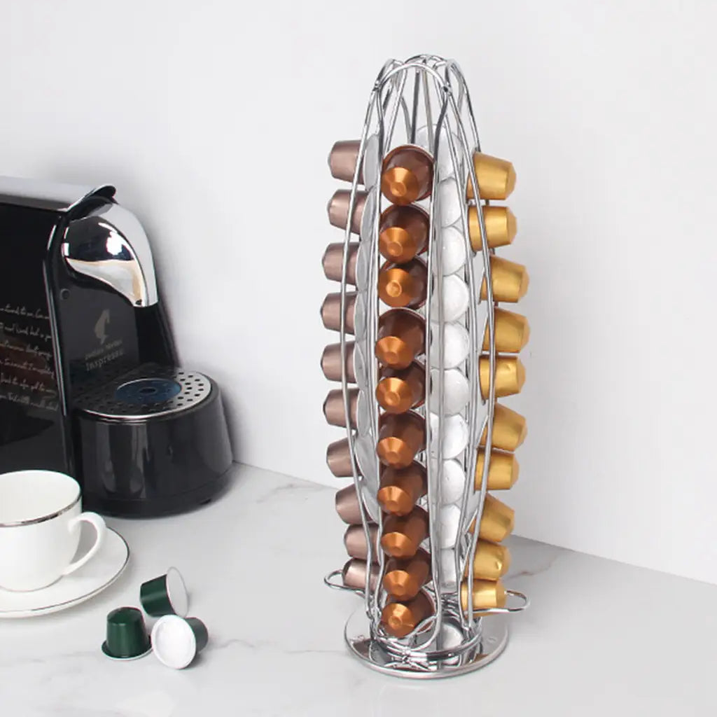 Iron Electroplating Coffee Capsules Stand Storage Rack