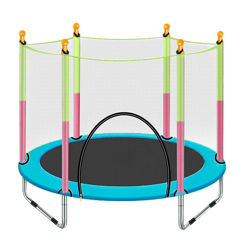 Kids Trampoline With Enclosure Safety Net Jumping Mat Spring