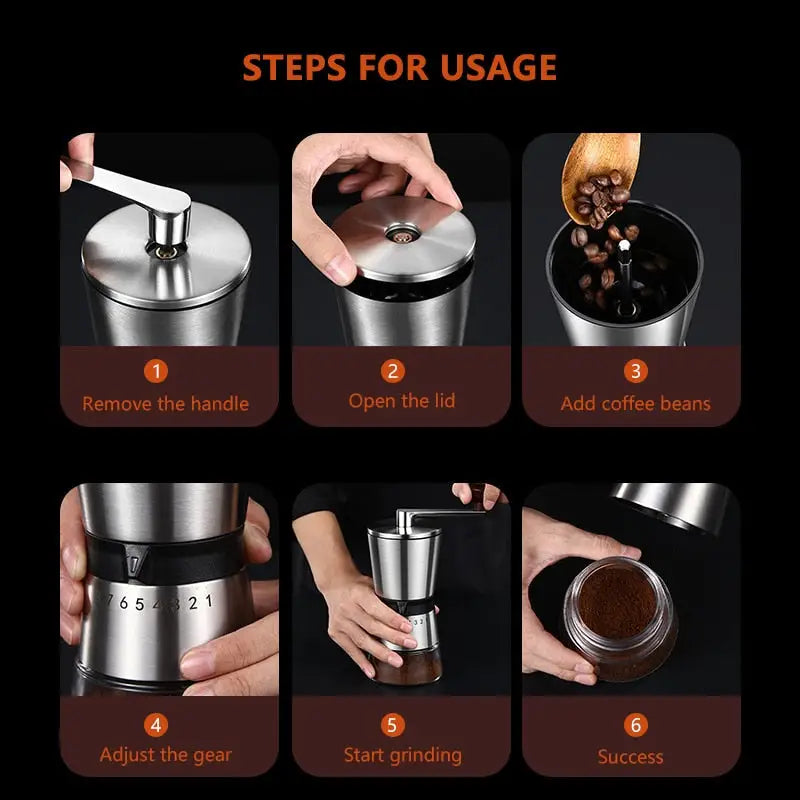 Manual Coffee Grinder Ceramic Burr Mill