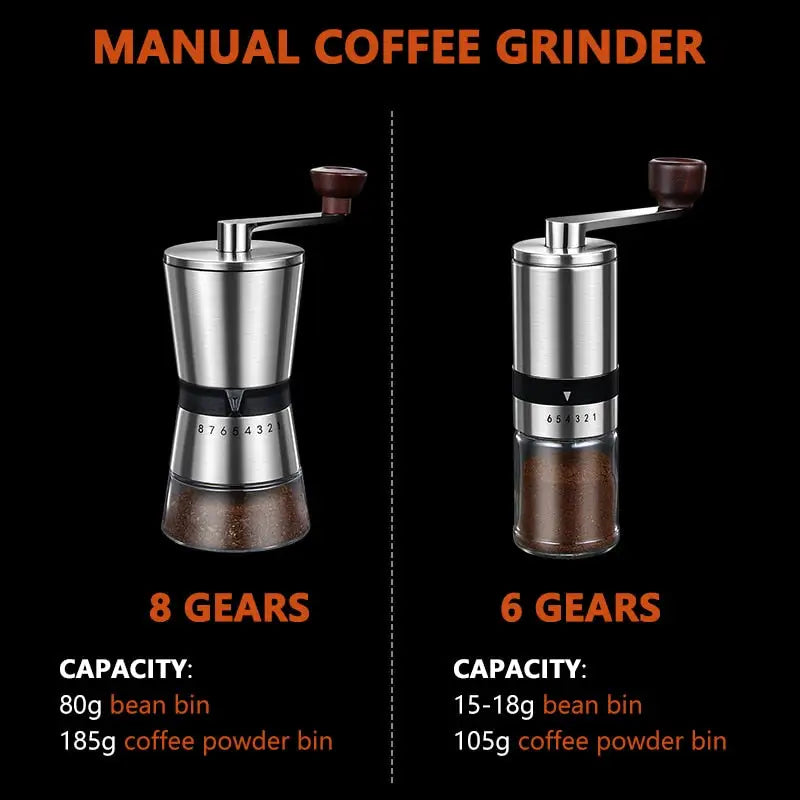 Manual Coffee Grinder Ceramic Burr Mill