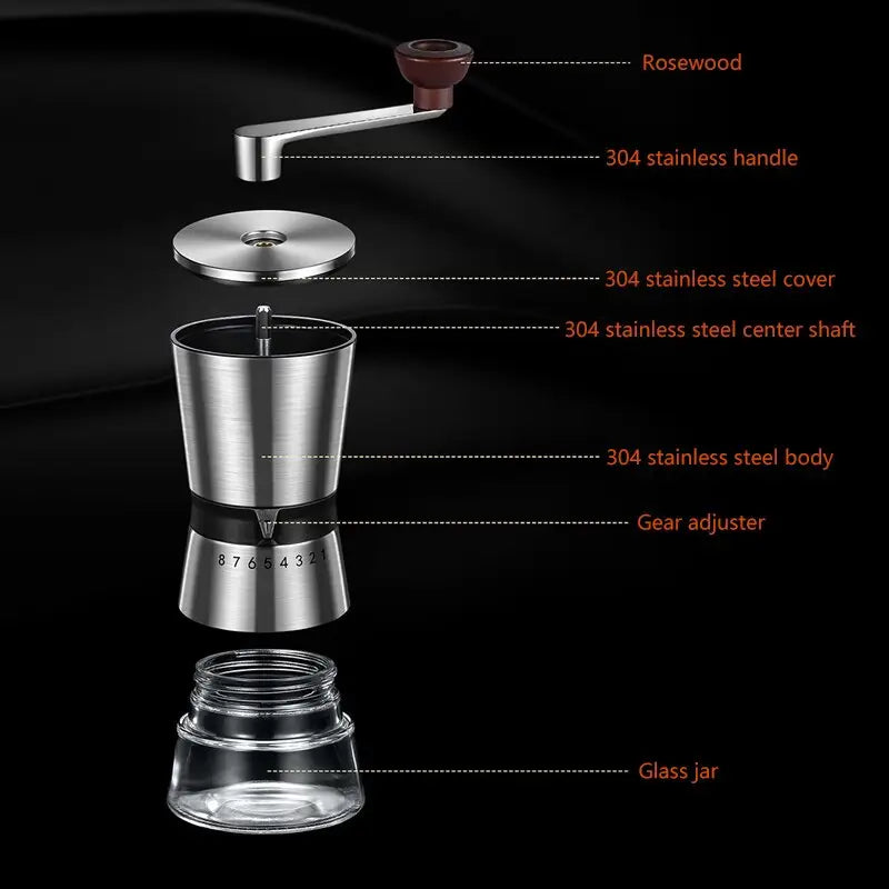 Manual Coffee Grinder Ceramic Burr Mill